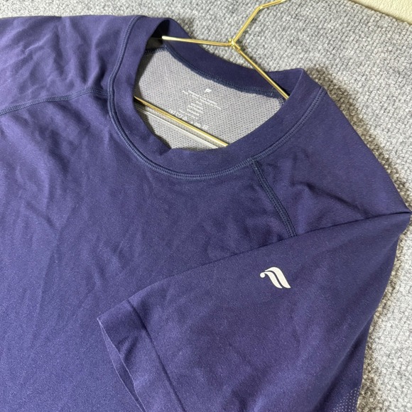 Fabletics Mens Navy Blue Activewear Short Sleeve Crew Neck T Shirt Large - Picture 1 of 7